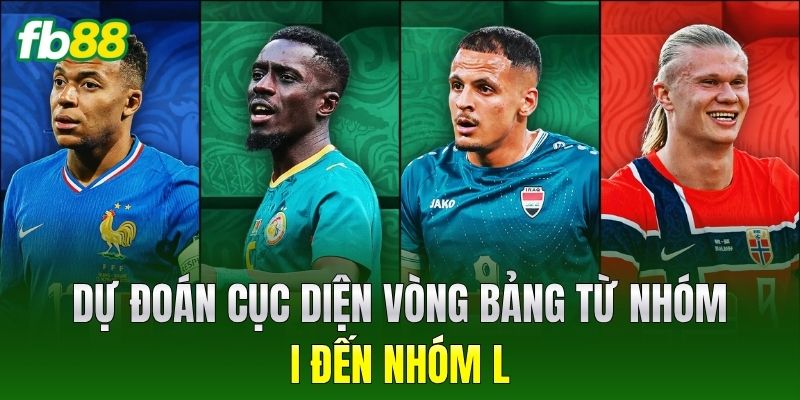 Phân Tích Bảng Đấu World Cup 2026: Chuyên Gia Nhận Định Kèo 3 Dự đoán cục diện vòng bảng từ nhóm I đến nhóm L